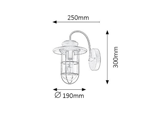 Venkovní svítidlo nástěnné RA 8069-1