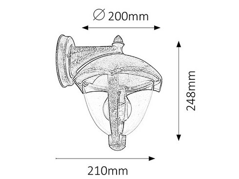 Venkovní svítidlo nástěnné RA 8670 -1