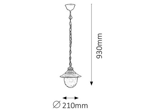 Venkovní svítidlo závěsné RA 8678 -1