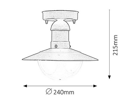 Venkovní svítidlo stropní RA 8716-2