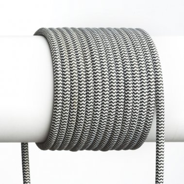 FIT textilní kabel 3X0,75 1bm černá/bílá -1