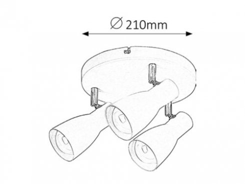 Vestavné bodové svítidlo 230V RA 6028 -3