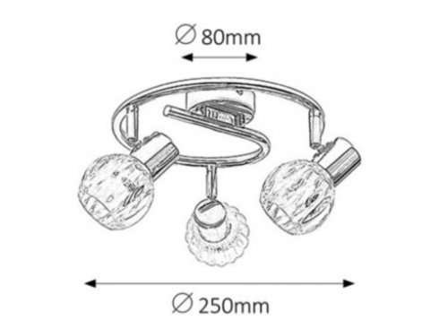 Přisazené bodové svítidlo 230V RA 6093 -1