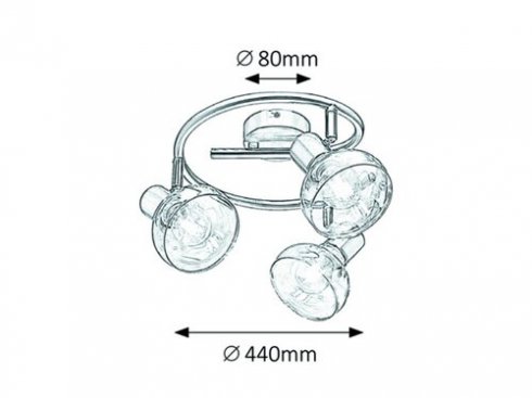 Vestavné bodové svítidlo 230V RA 5558-2