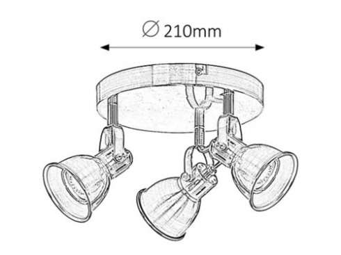 Přisazené bodové svítidlo RA 6729-3