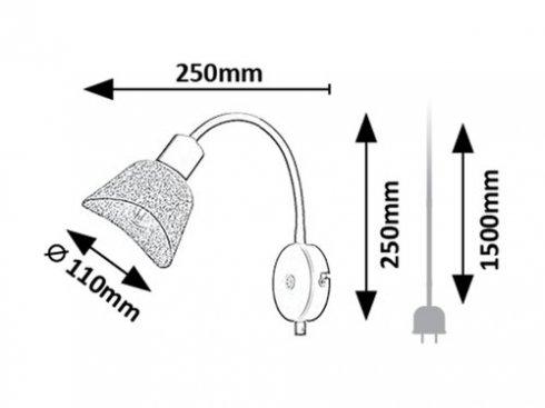 Nástěnné svítidlo RA 73009-6