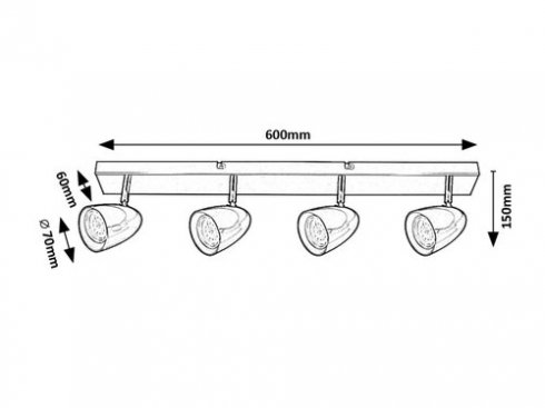 Stropní svítidlo RA 73021-4