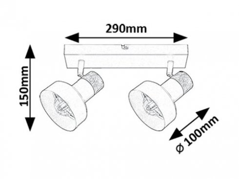 Přisazené bodové svítidlo RA 73056-5