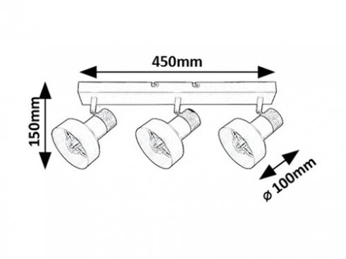 Přisazené bodové svítidlo RA 73057-5