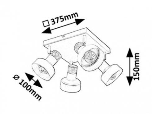 Přisazené bodové svítidlo RA 73058-6