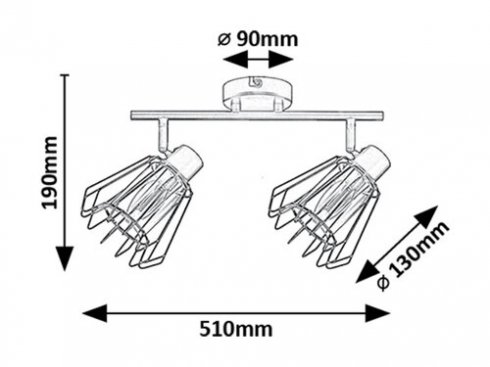 Přisazené bodové svítidlo RA 73068-5
