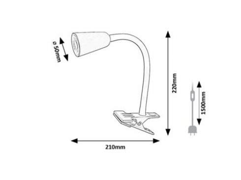 Stolní lampička na klip RA 74091-5