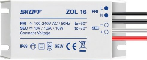 LED napaječ 10V/16W ZOL 16 SK ZL-016-C-1-1