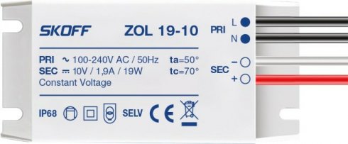 LED napaječ 10V/19W ZOL 19 SK ZL-019-C-1-1