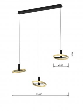 Lustr/závěsné svítidlo LED  WO 7016-304-3