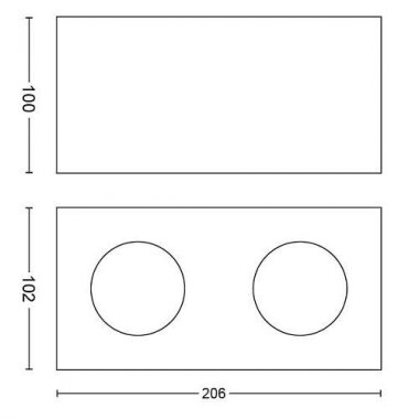 Přisazené bodové svítidlo LED 50492/30/P0-3