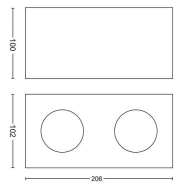 Přisazené bodové svítidlo LED 50492/31/P0-3