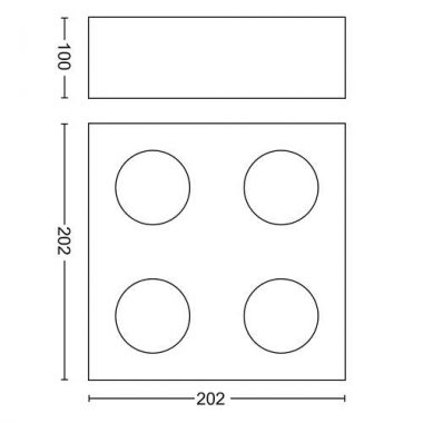 Přisazené bodové svítidlo LED 50494/30/P0-3