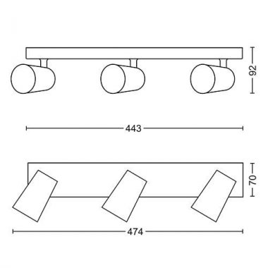 Přisazené bodové svítidlo LED 50573/31/PN-3