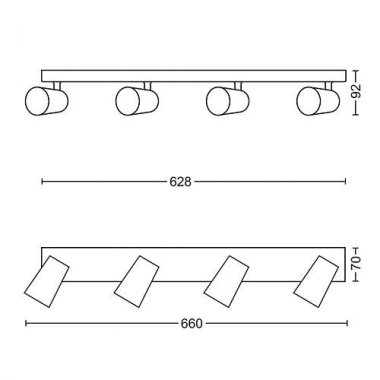 Přisazené bodové svítidlo LED 50574/31/PN-3