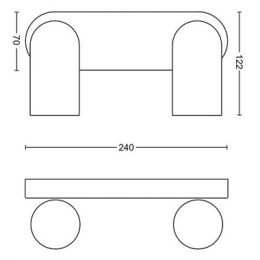 Přisazené bodové svítidlo LED 50582/30/PN-3