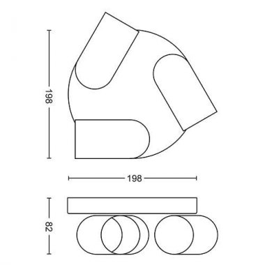 Přisazené bodové svítidlo LED 50583/30/PN-3