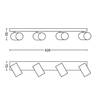 Přisazené bodové svítidlo LED 50594/30/PN-3