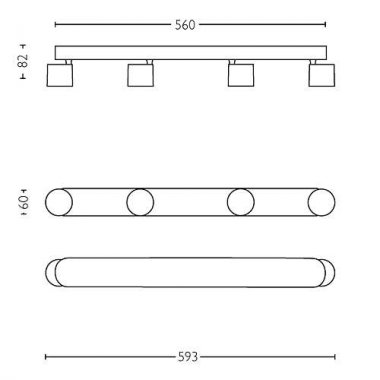 Přisazené bodové svítidlo LED 56244/31/P0-2