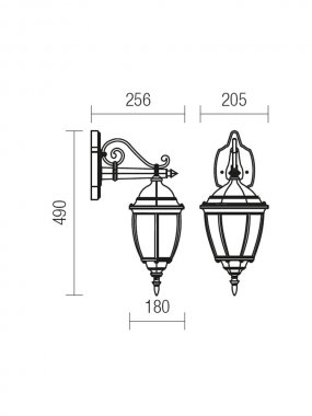 Venkovní svítidlo nástěnné RD 9605-1
