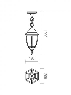 Venkovní svítidlo závěsné RD 9607-1